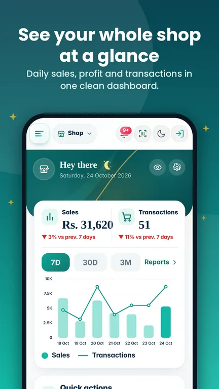 Dashboard screen